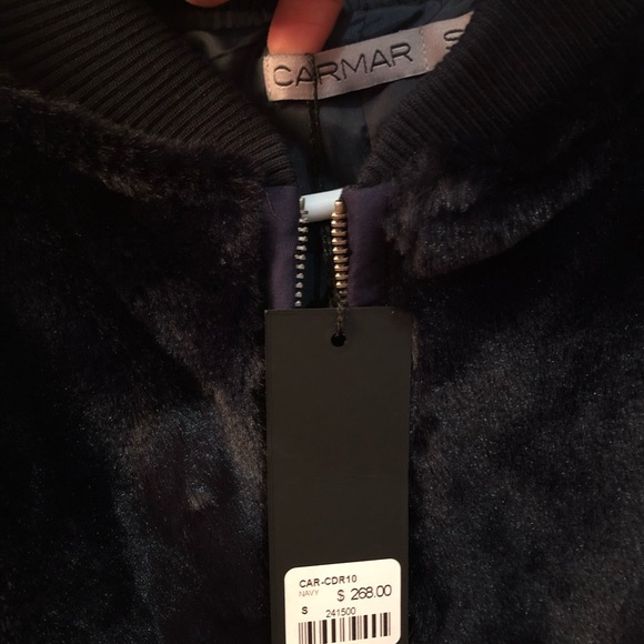 NWT! LF Navy Fur Bomber - Picture 5 of 5